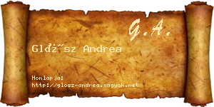 Glósz Andrea névjegykártya